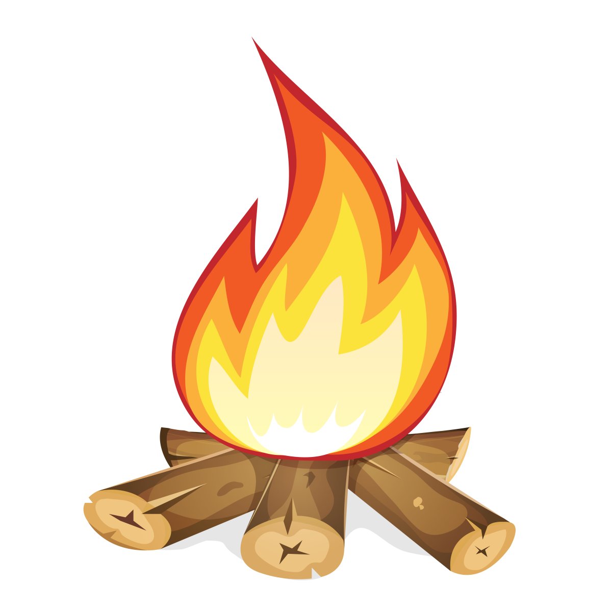 Огонь с дровами для детей