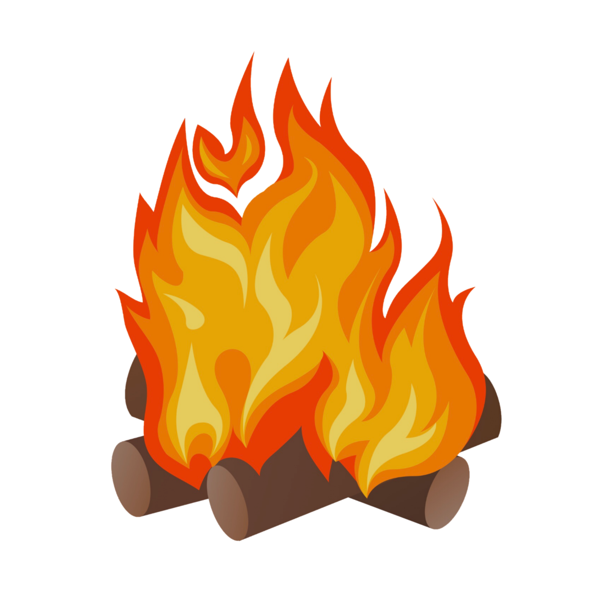 Стикер огонь на прозрачном фоне