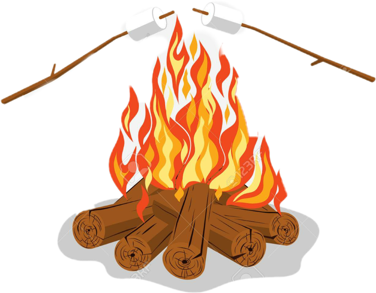 Нарисованный костёр в походе