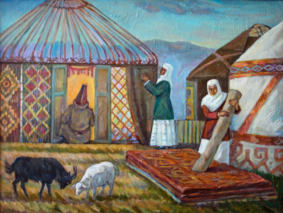 Бурятская юрта внутри