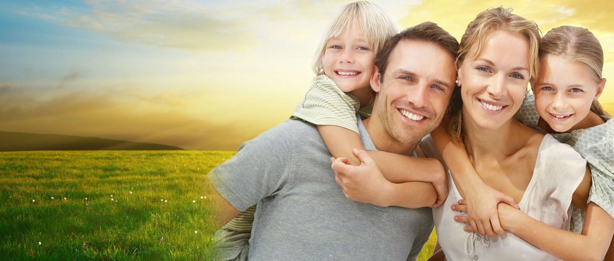 Здоровая радостная семья