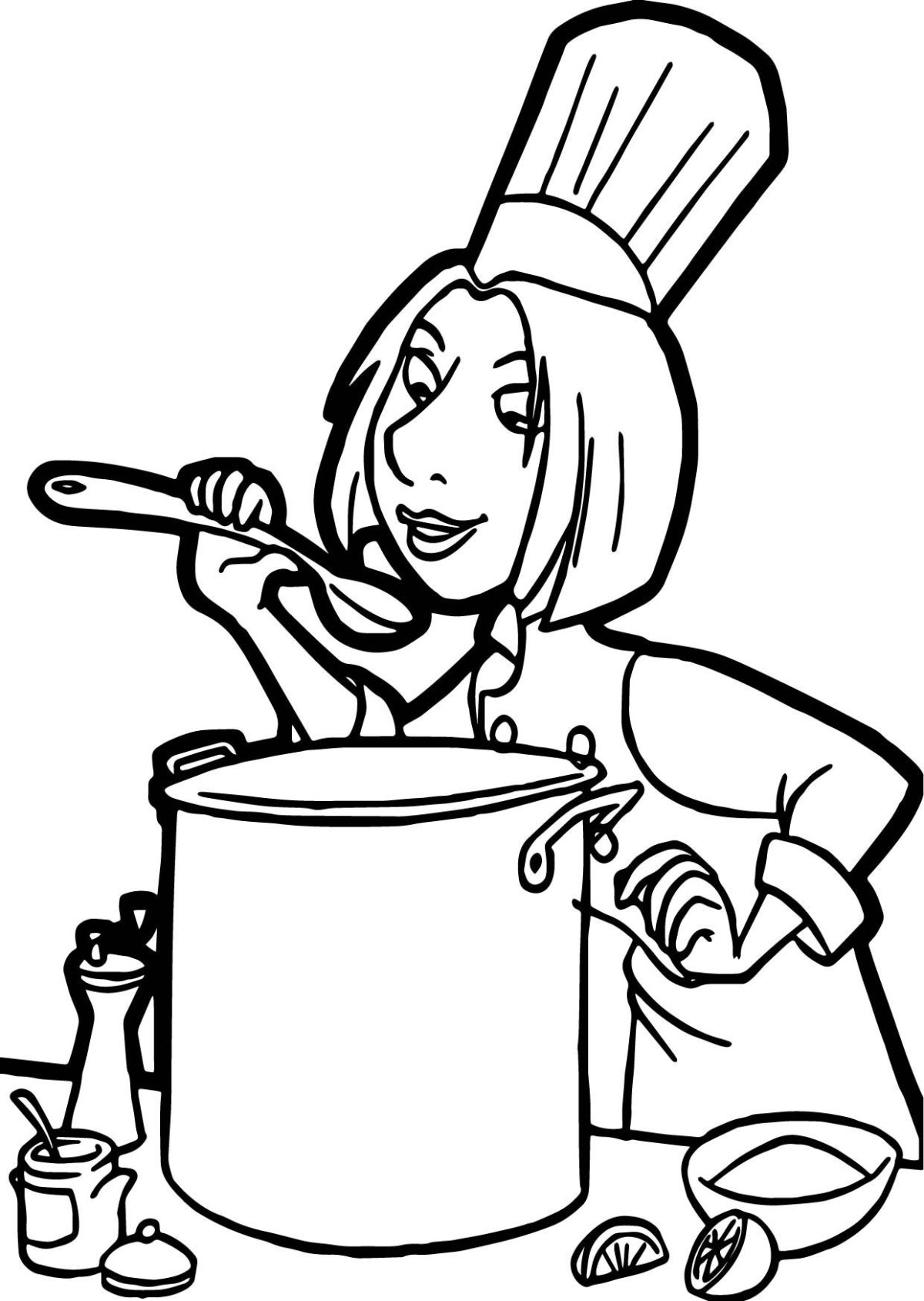 Раскрашенный повар