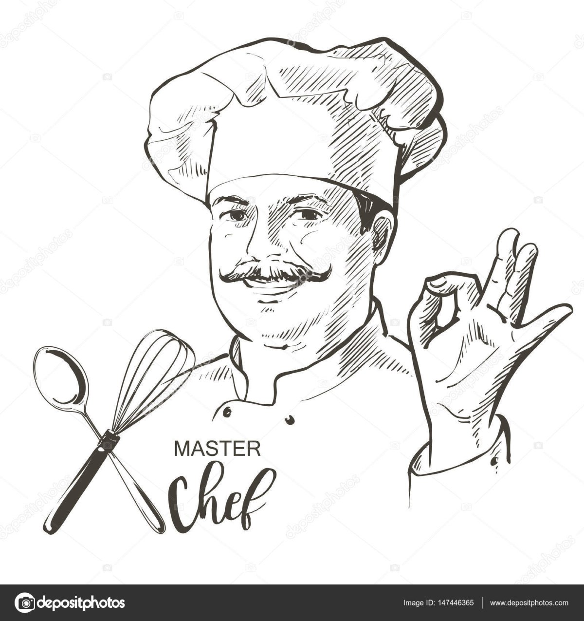 Раскраска повар