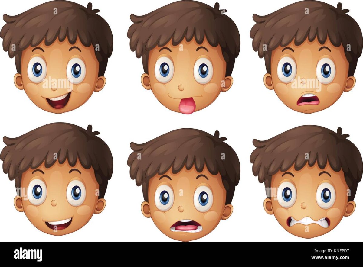 Мальчик с разными эмоциями