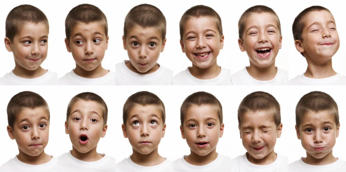 Мальчик с разными эмоциями