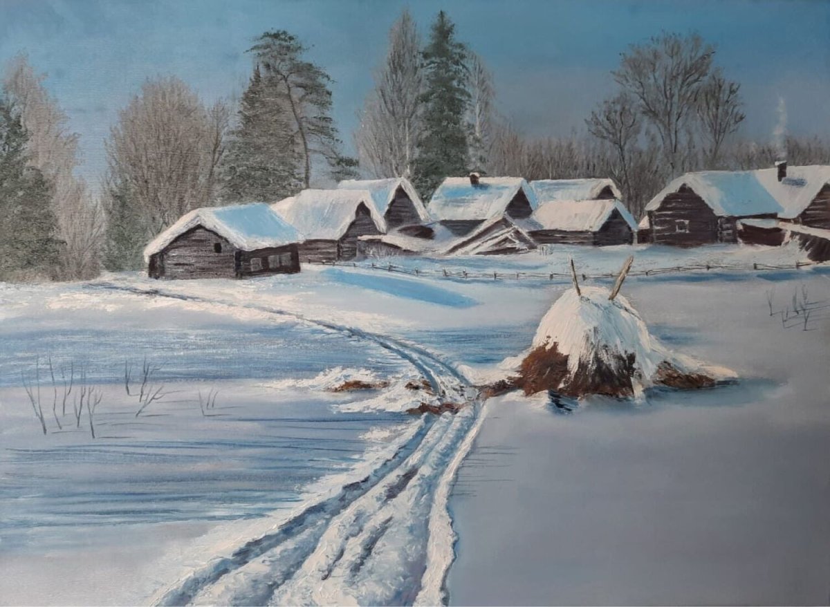 Деревня зимой