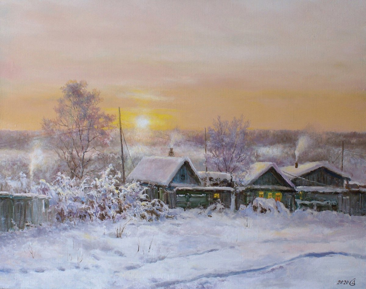 Художник Сергей Дорофеев картины деревня