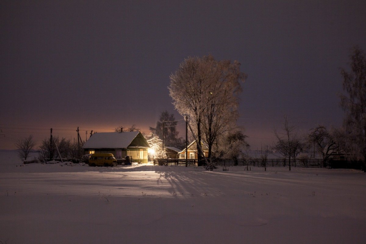Зима в деревне