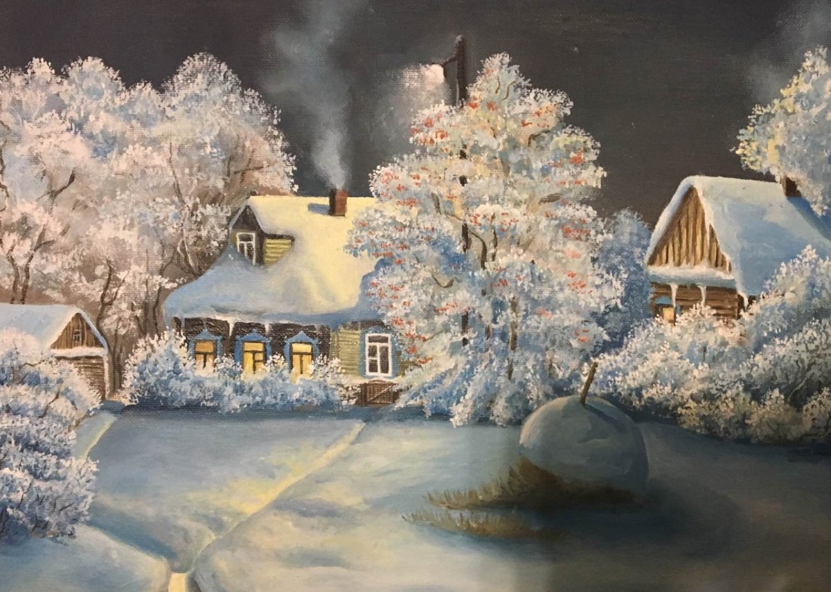 Тульская деревня зимой