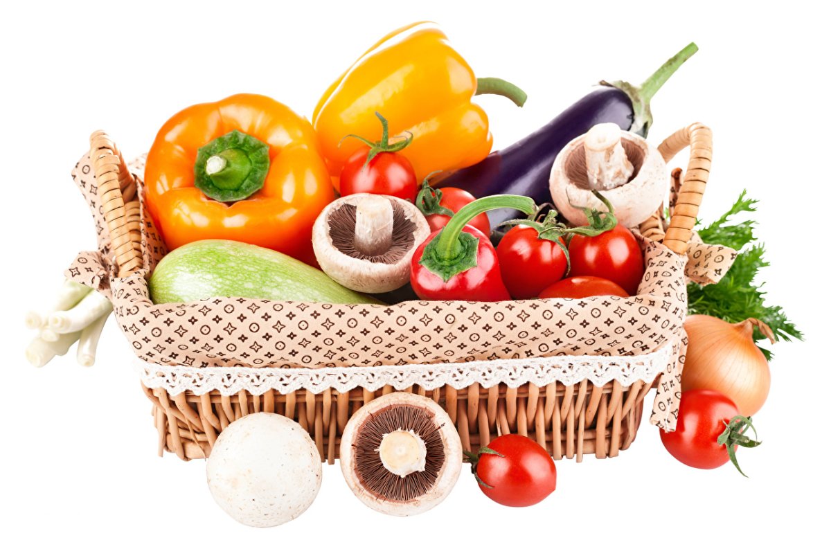 Корзина с овощами для детей