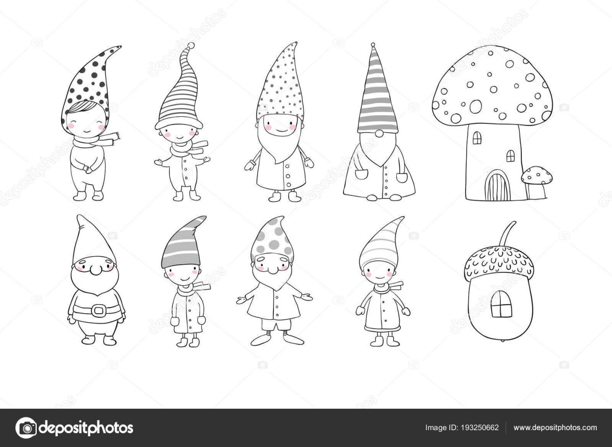 Гном силуэт