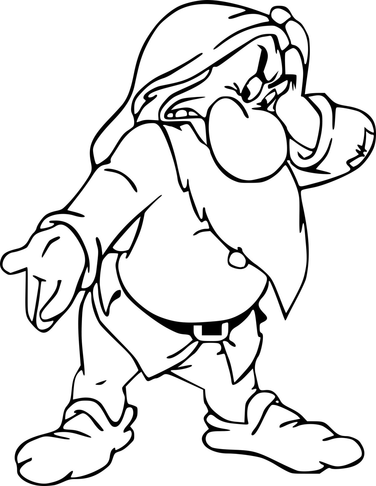 Гном Ворчун раскраска