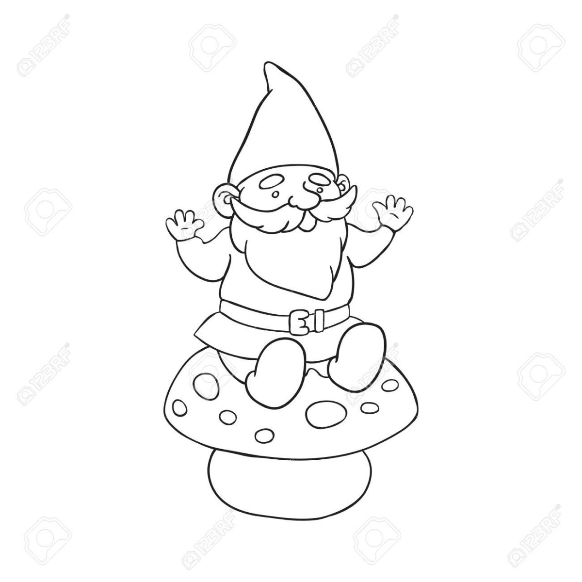 Гномик "папа Смурф"