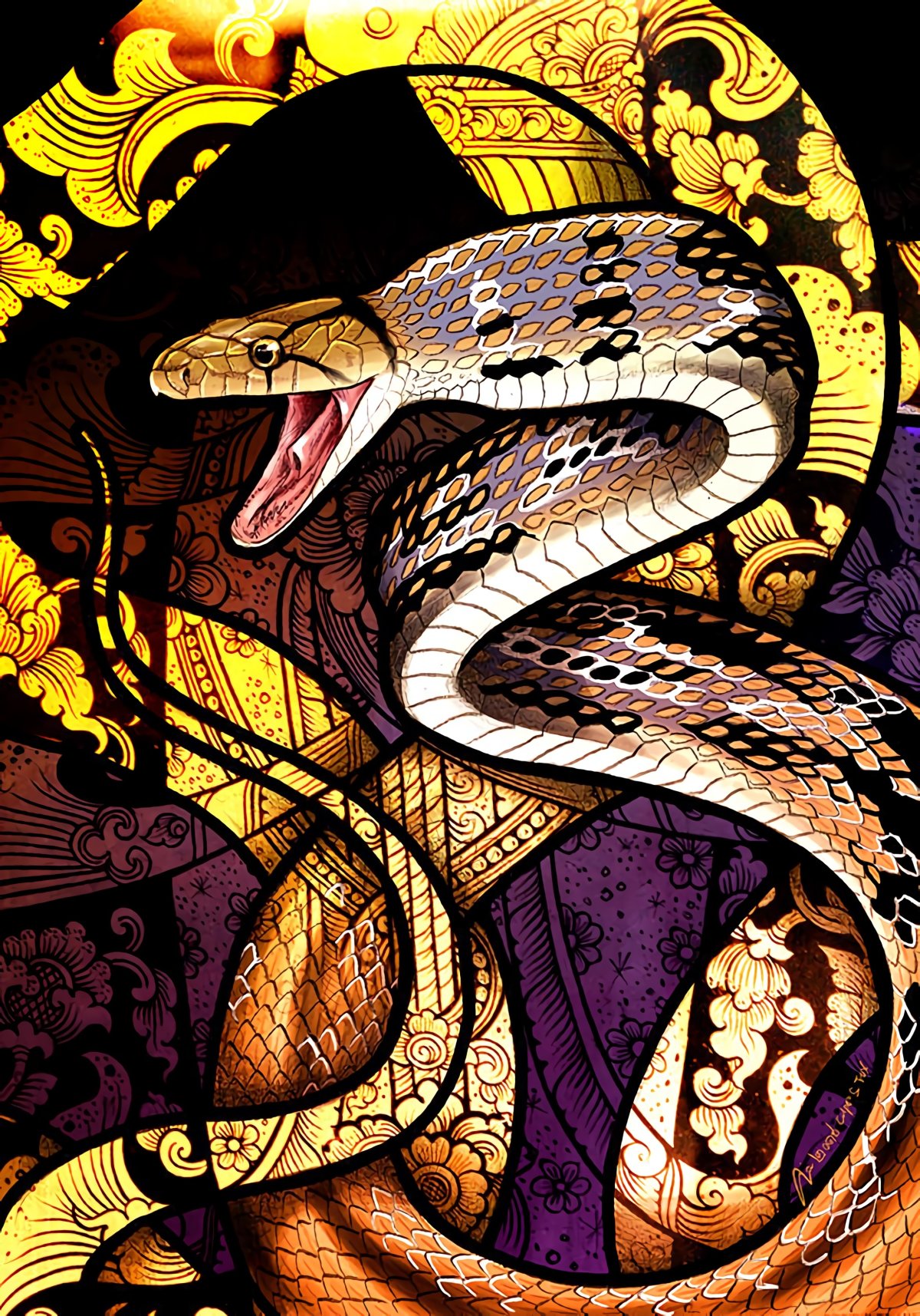 Змея картина