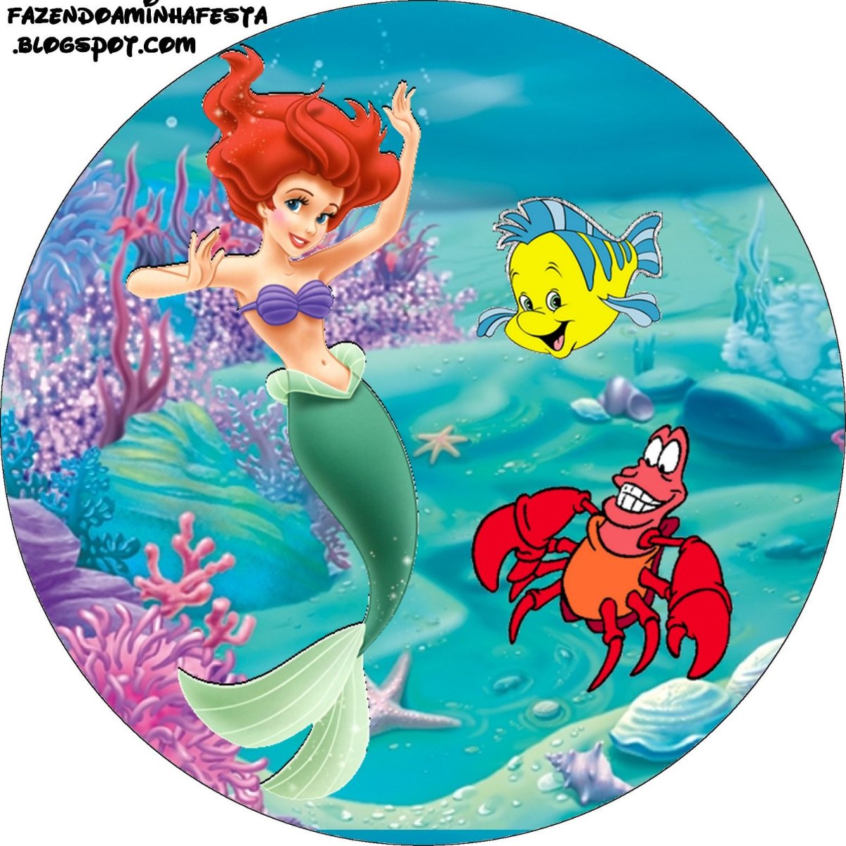 Принцесса Дисней Ариель наклейки
