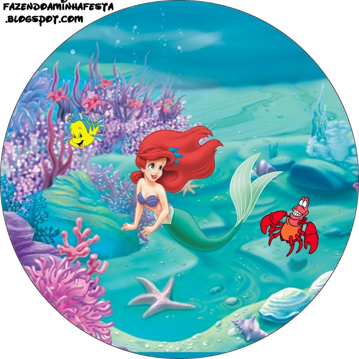 Русалка на темном фоне