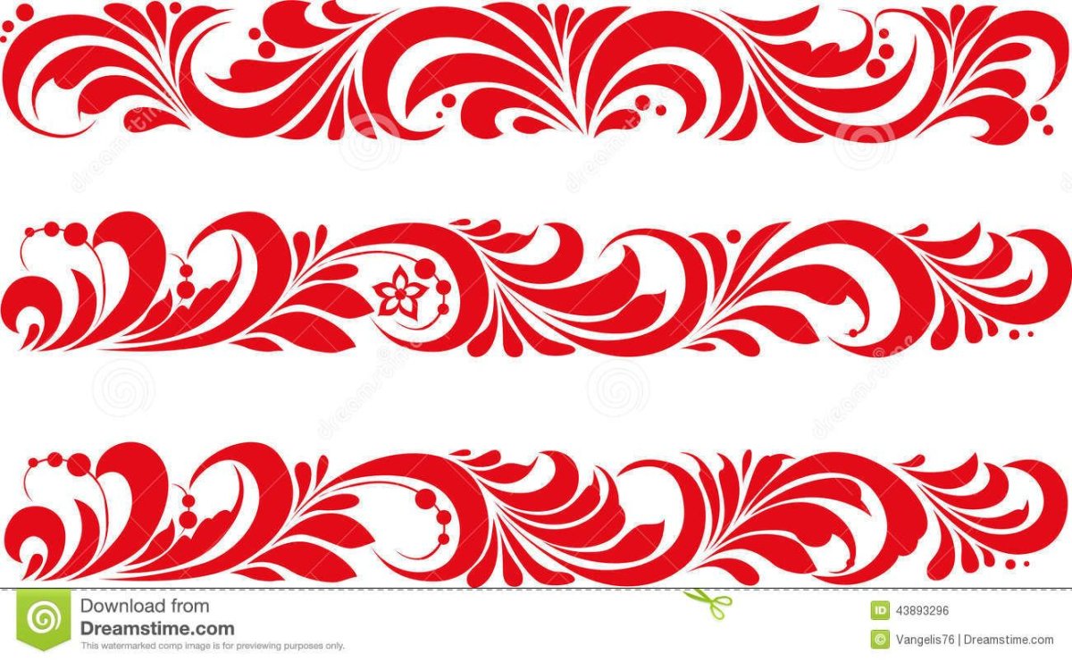 Узоры в русском стиле полосой