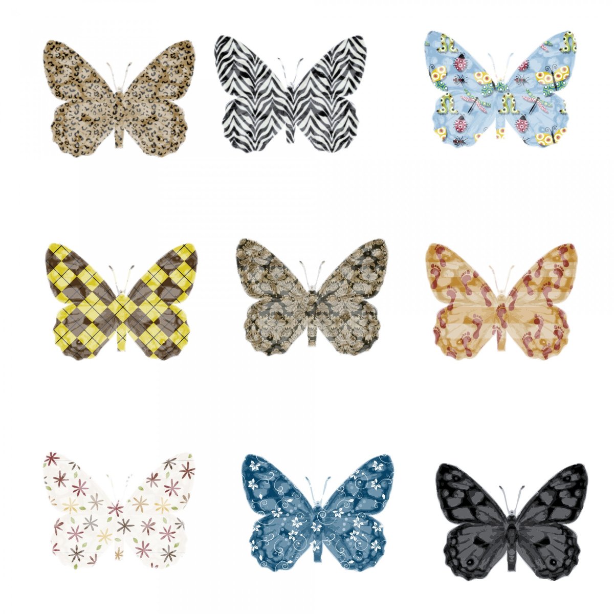 Стикеры бабочки для скрапбукинга