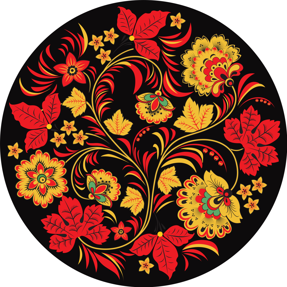 Русский орнамент в круге