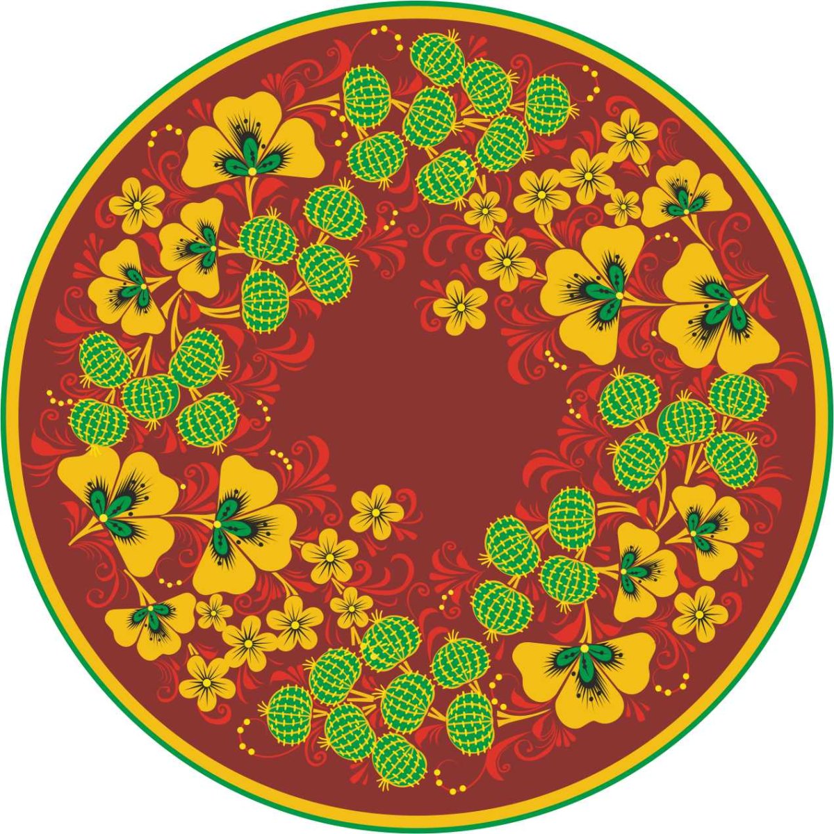 Русский узор в круге