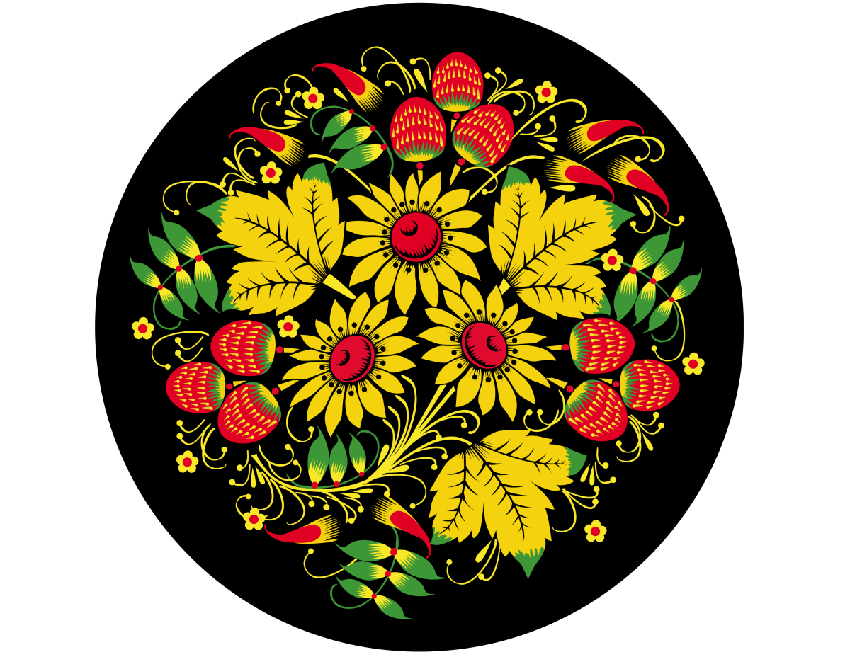 Элементы хохломской росписи Кудрина