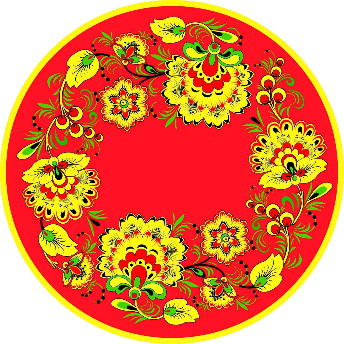 Русский узор в круге