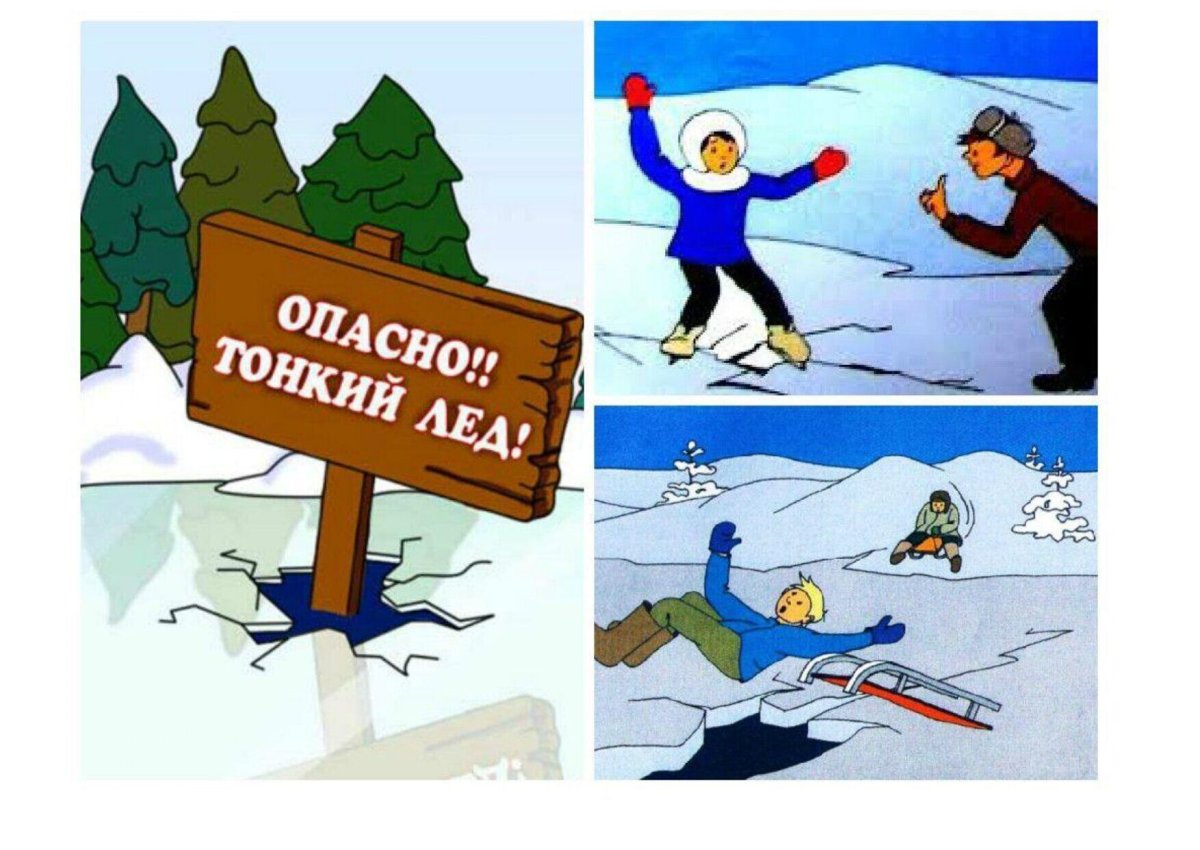 Плакат на тему осторожно тонкий лед