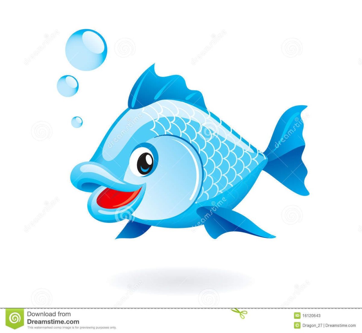 Синяя рыбка для детей