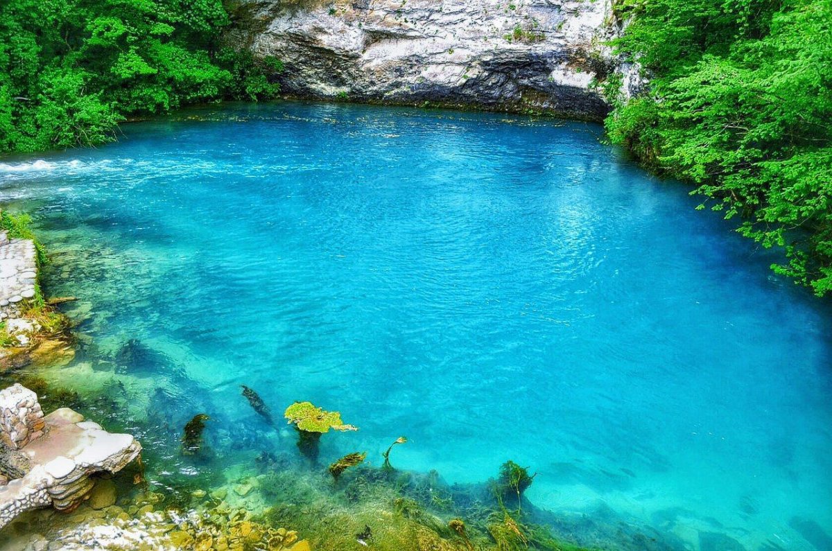 Голубое озеро Рица Абхазия