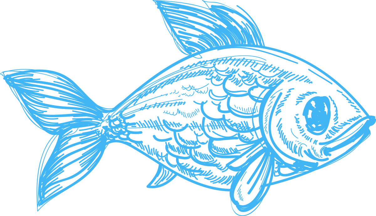 Рыбка на прозрачном фоне