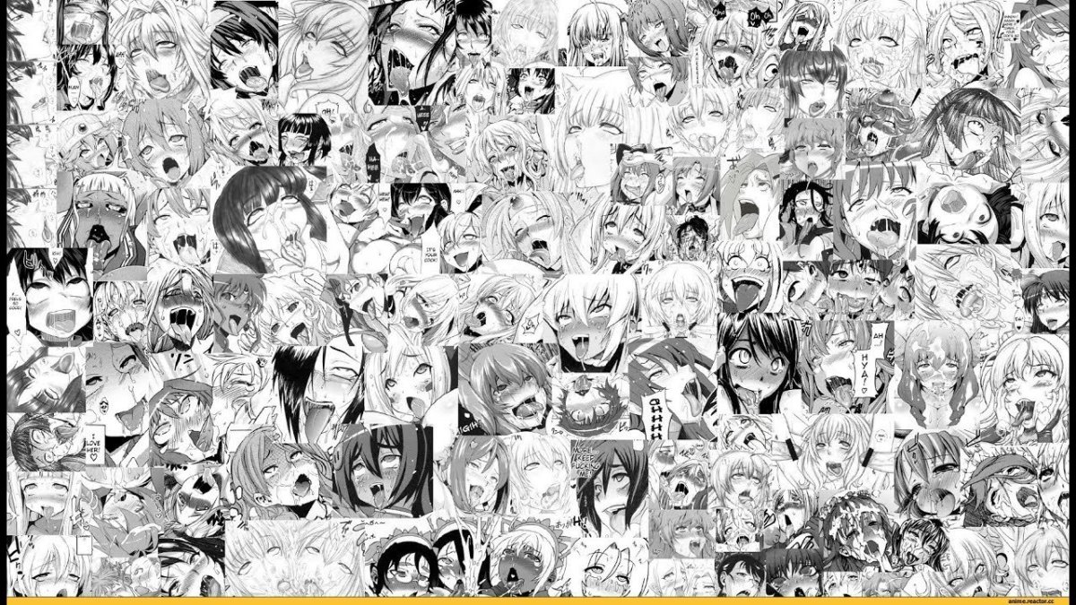 Аниме ахегао коллаж