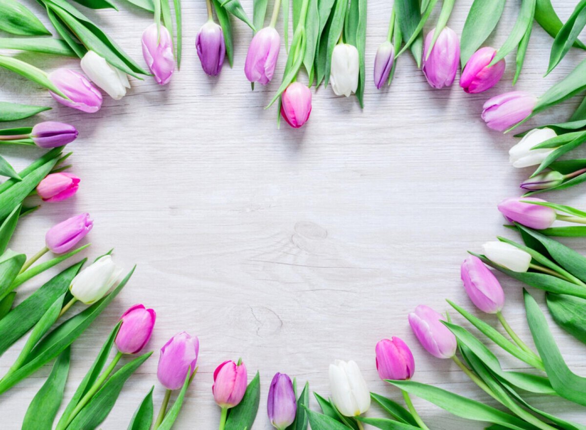 С 8 марта дорогая мамочка рамка с тюльпанами