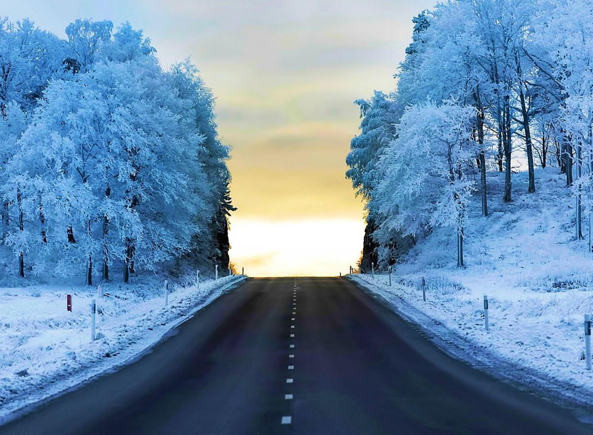 Зимняя дорога Эстетика