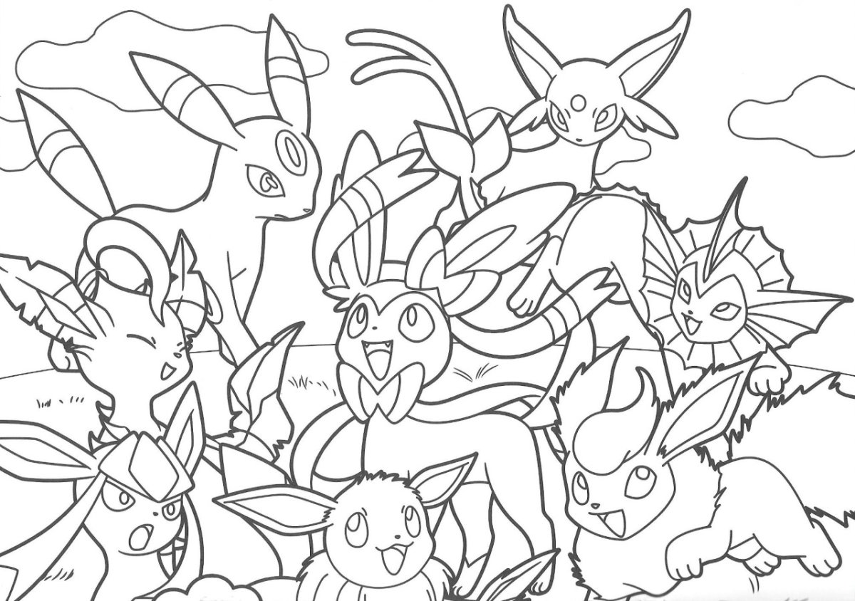 Раскраски покемоны иви
