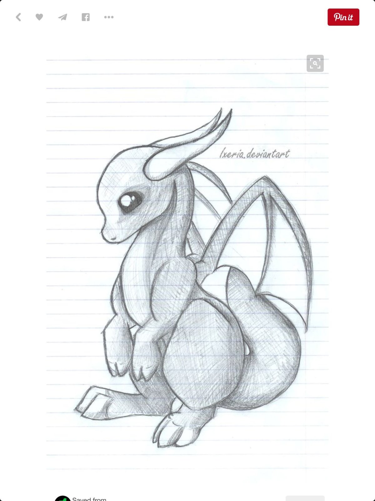 Дракон рисунок карандашом