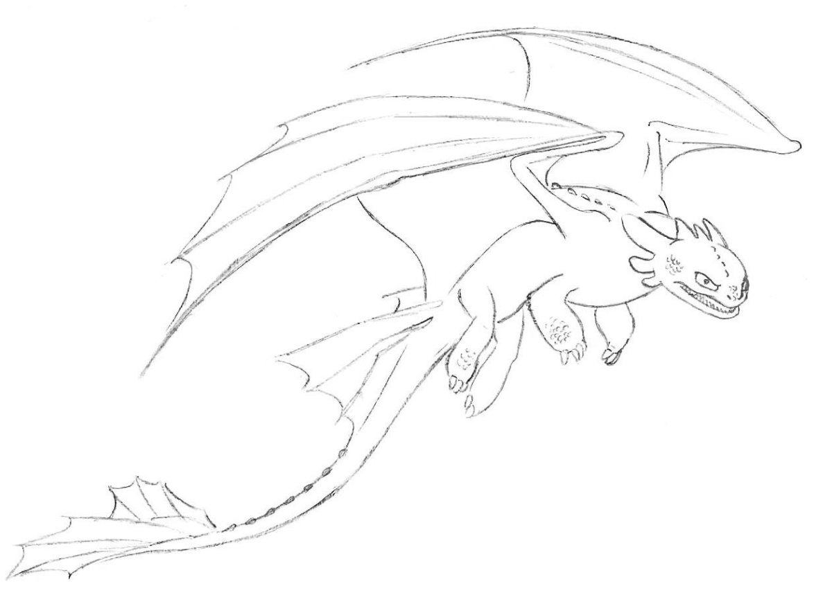 Дракон для срисовки