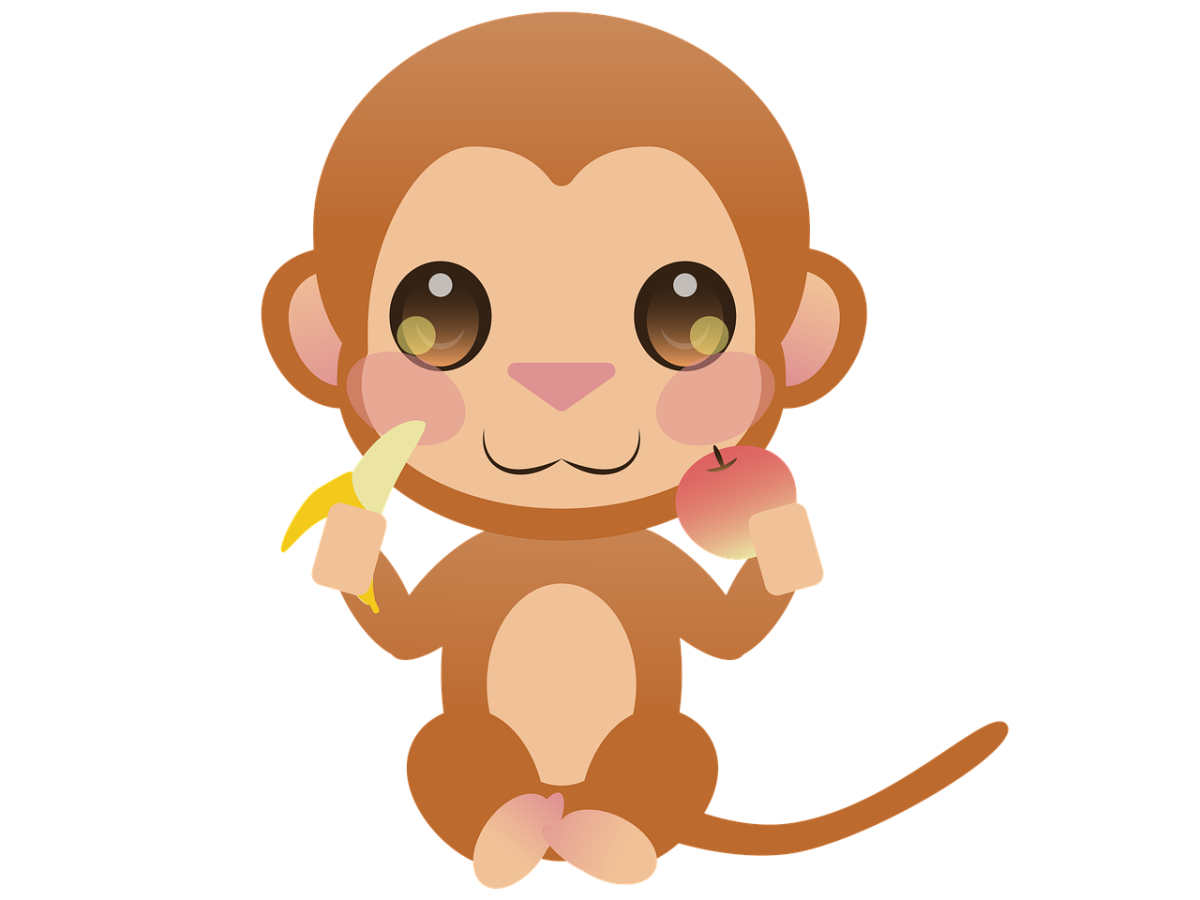 Обезьянка с большими глазами