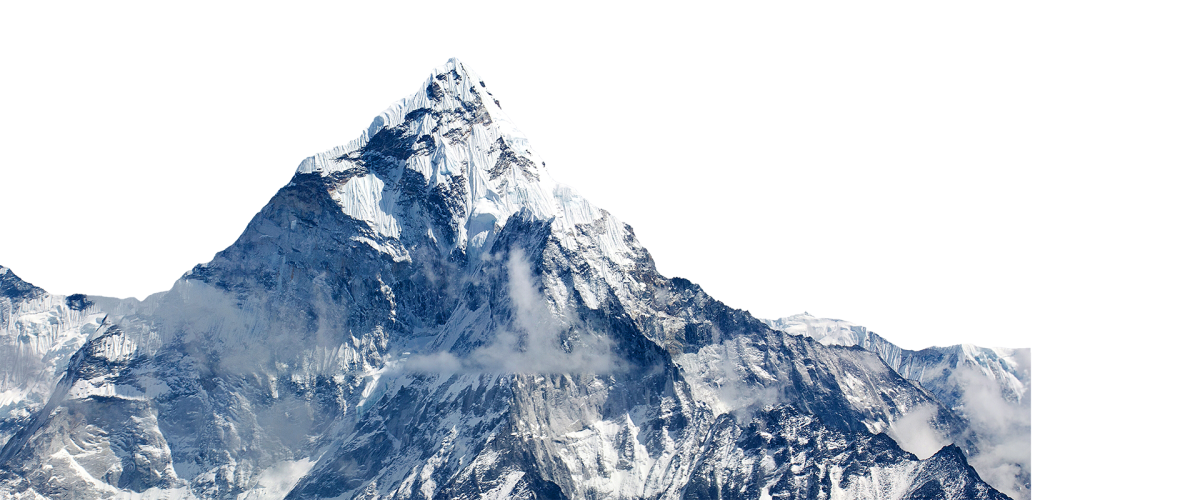 Гора Эверест на прозрачном фоне