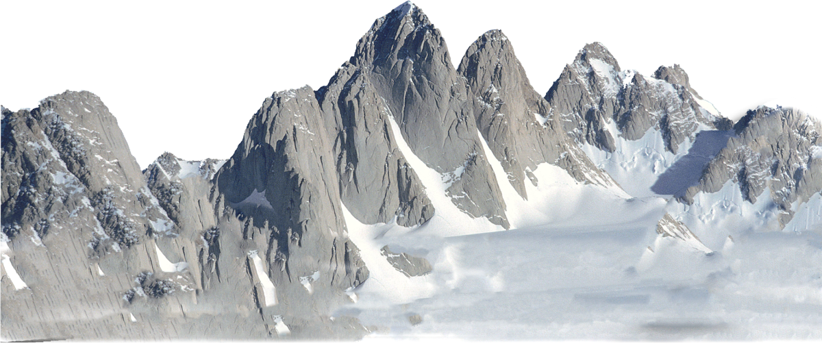 Горы снежные с прозрачным