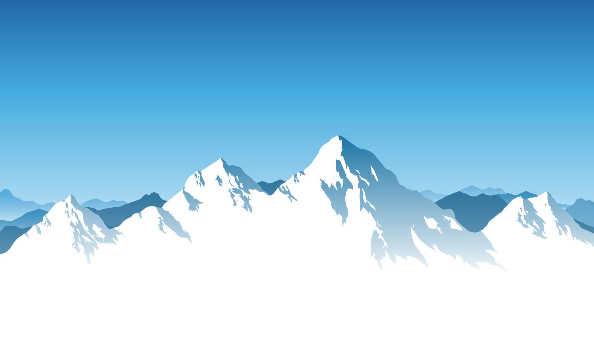 Горы снег вектор