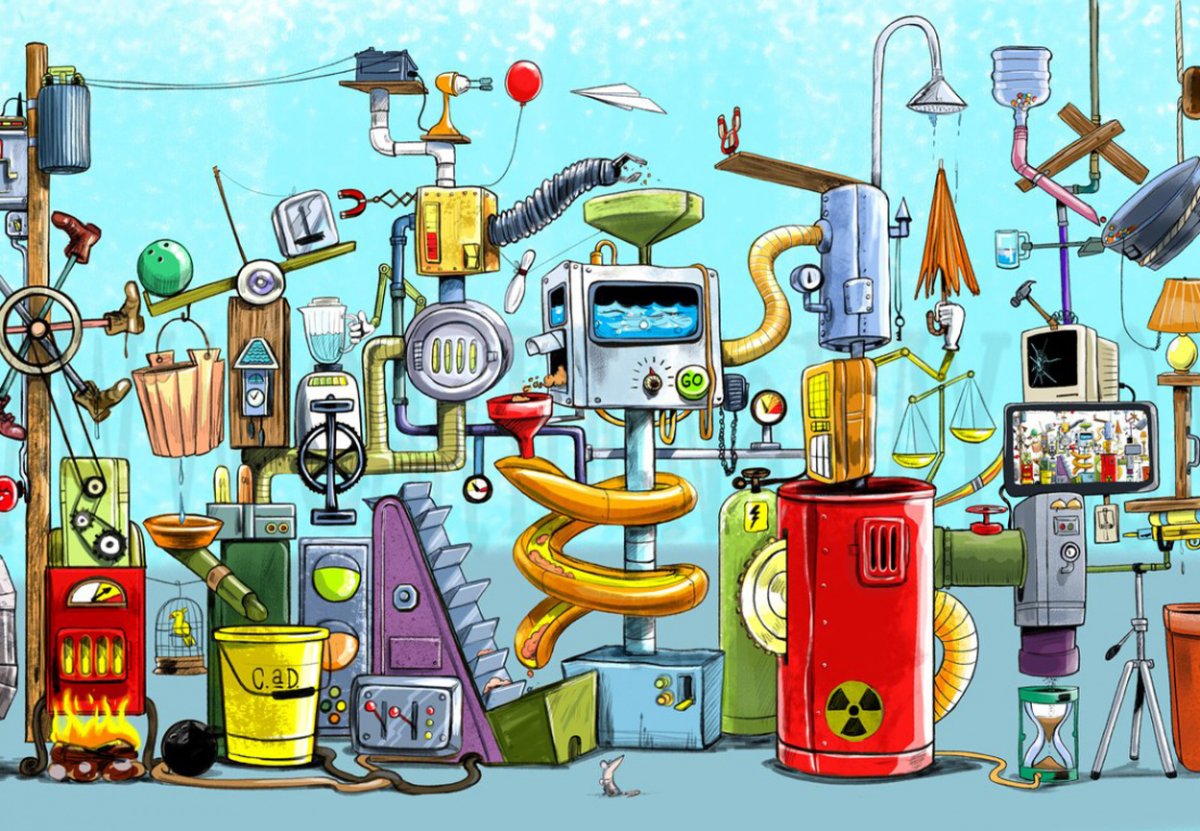 Варианты машина Голдберга