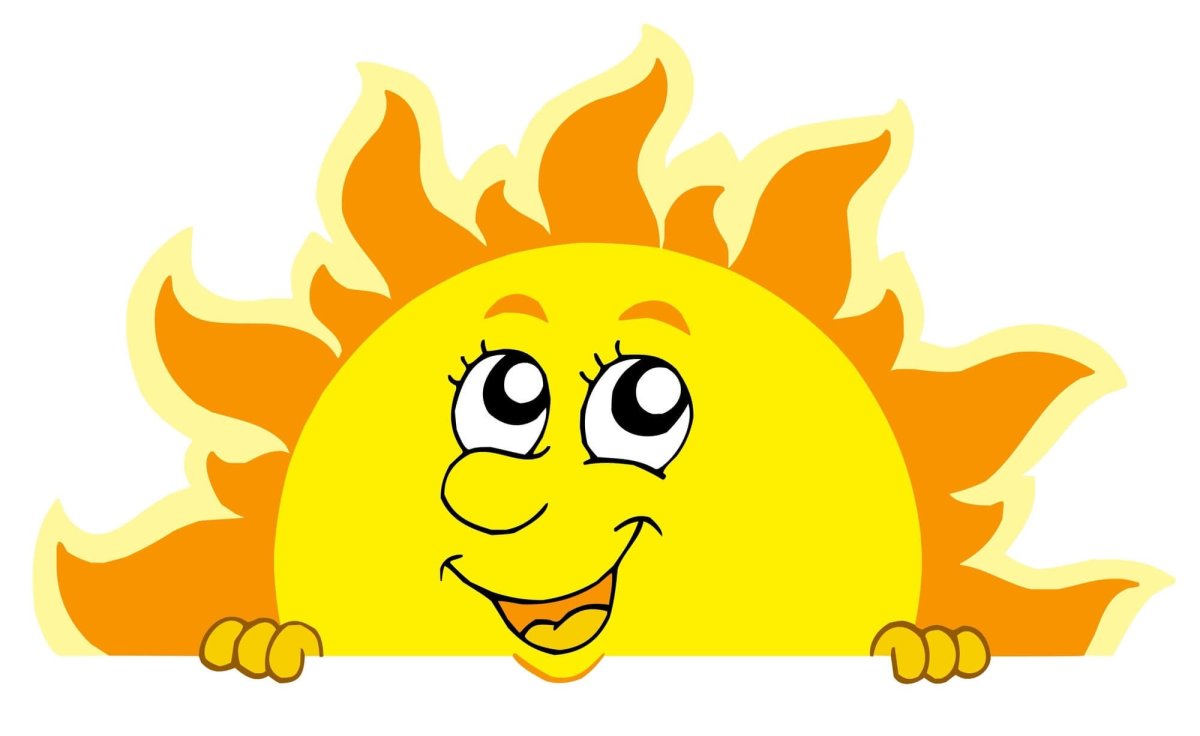 Солнце выглядывает на прозрачном фоне