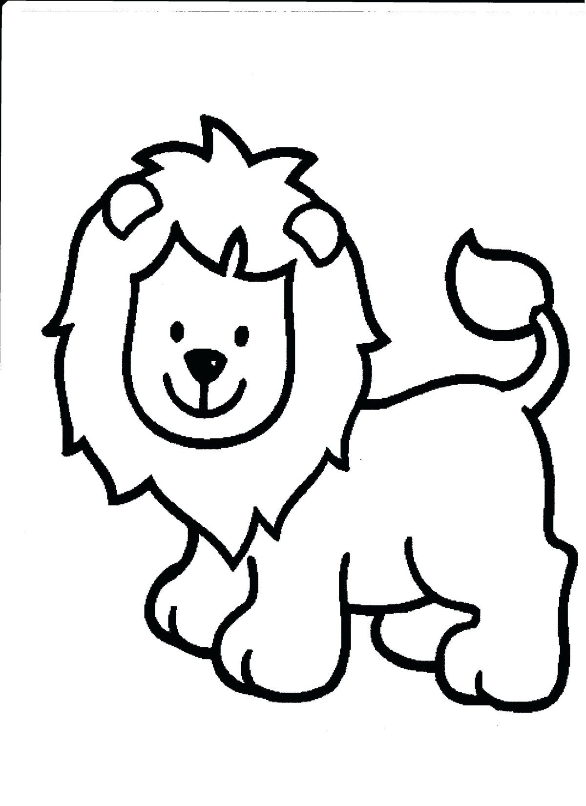 Трафаретное рисование для детей Лев