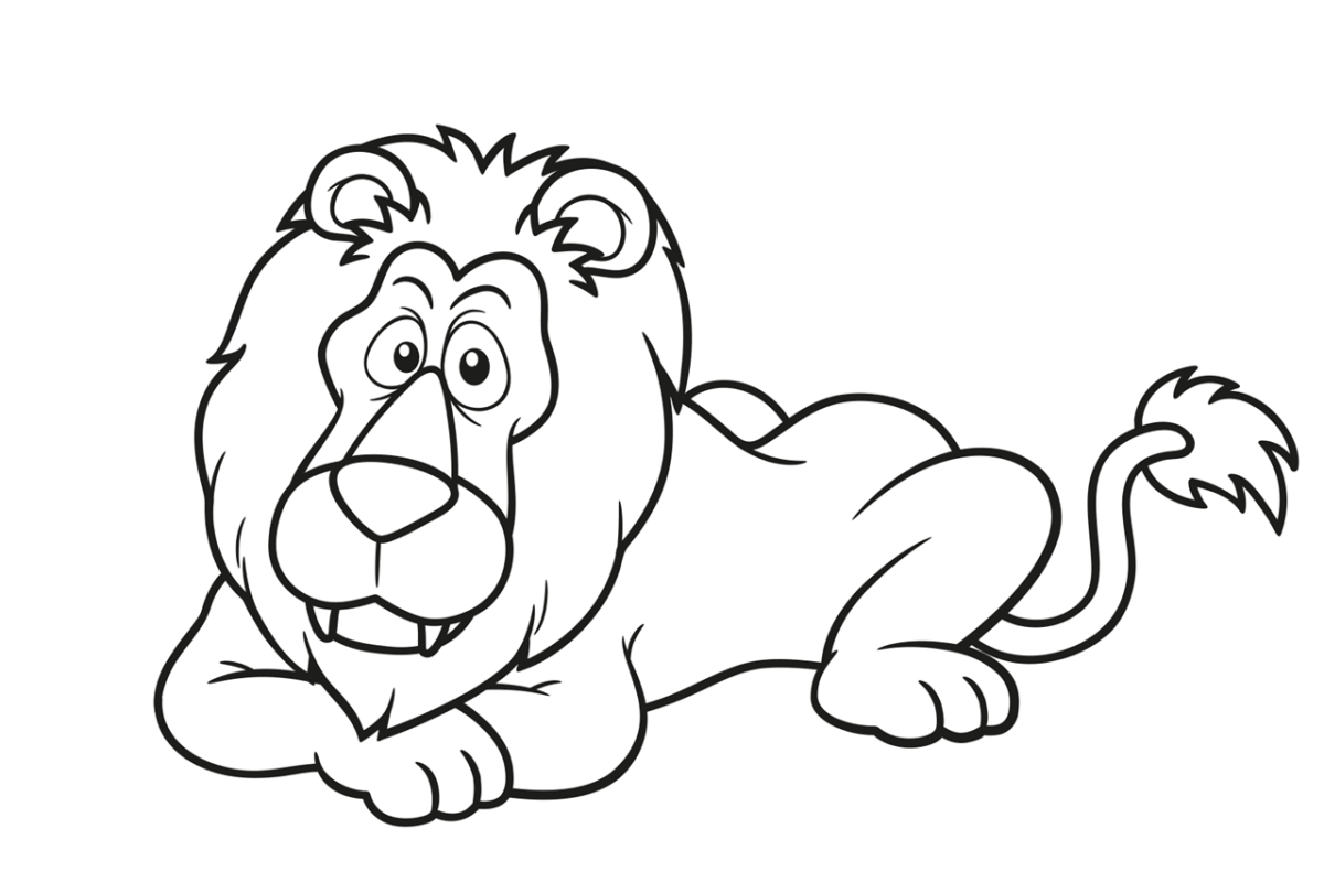 Детские раскраски Лев