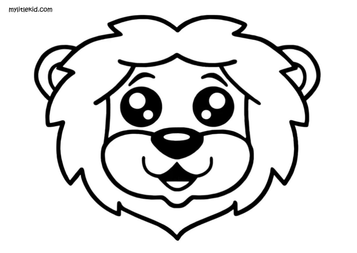 Ра краска Лев для малышей
