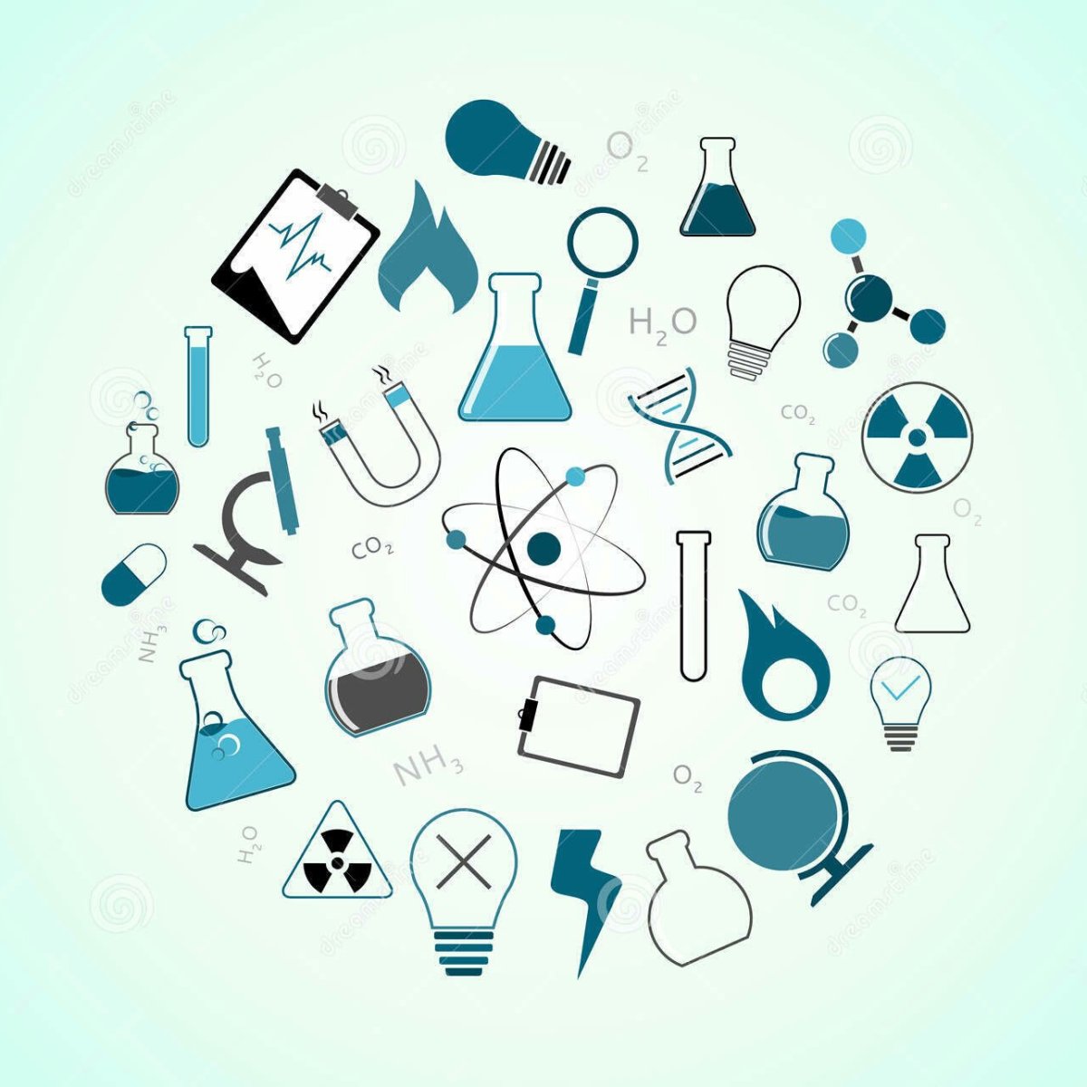 Значки химии красивые