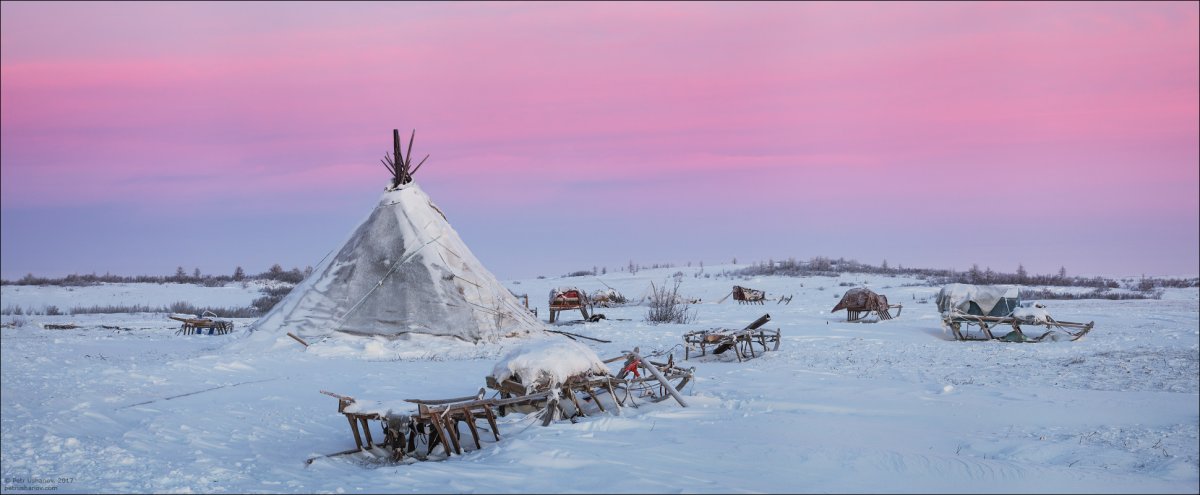 Тундра зимой Восход Воркута
