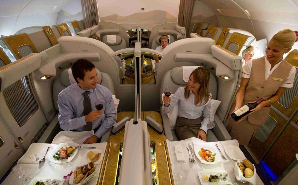 Билет в первый класс a380 Emirates Airlines