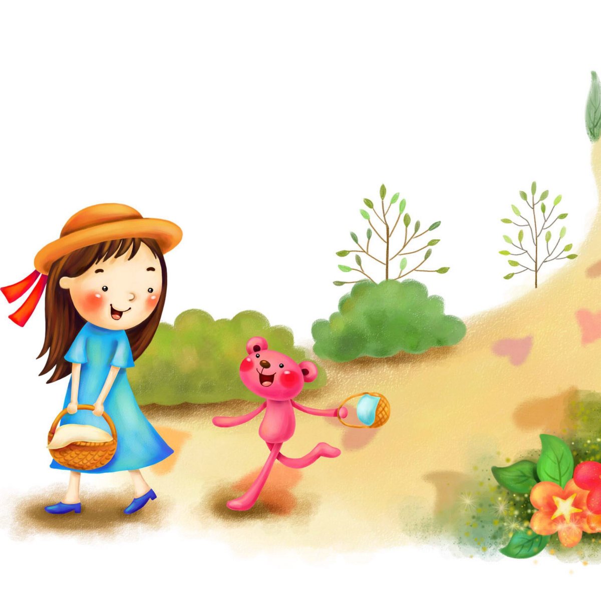 Девочка гуляет картинка