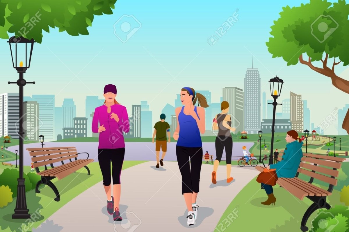 Нарисовать человека в парке